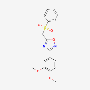 3-(3,4-Dimethoxyphenyl)-5-((phenylsulfonyl)methyl)-1,2,4-oxadiazole