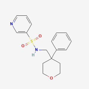 molecular formula C17H20N2O3S B2592338 N-((4-phenyltetrahydro-2H-pyran-4-yl)methyl)pyridine-3-sulfonamide CAS No. 1207002-02-5