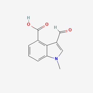 molecular formula C11H9NO3 B2592344 3-formyl-1-methyl-1H-indole-4-carboxylic acid CAS No. 1019117-17-9
