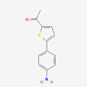 molecular formula C12H11NOS B2592348 1-[5-(4-Aminophenyl)thiophen-2-yl]ethan-1-one CAS No. 70013-39-7