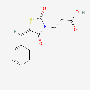 B2592362 (E)-3-(5-(4-methylbenzylidene)-2,4-dioxothiazolidin-3-yl)propanoic acid CAS No. 306322-35-0