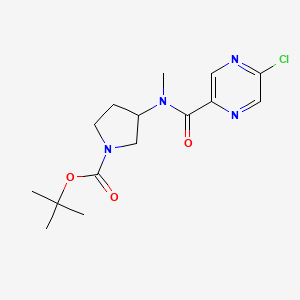 molecular formula C15H21ClN4O3 B2592365 叔丁基-3-[(5-氯吡嗪-2-羰基)-甲氨基]吡咯烷-1-羧酸酯 CAS No. 2378503-91-2