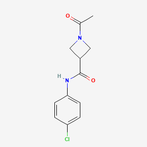 molecular formula C12H13ClN2O2 B2592367 1-acetyl-N-(4-chlorophenyl)azetidine-3-carboxamide CAS No. 1421514-79-5
