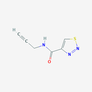 molecular formula C6H5N3OS B2592394 N-prop-2-ynylthiadiazole-4-carboxamide CAS No. 1468861-23-5