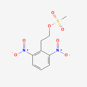 molecular formula C9H10N2O7S B2592398 2-(2,6-Dinitrophenyl)ethyl methanesulfonate CAS No. 115444-93-4