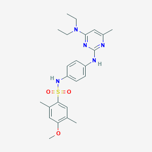 N-(4-((4-(diethylamino)-6-methylpyrimidin-2-yl)amino)phenyl)-4-methoxy-2,5-dimethylbenzenesulfonamide