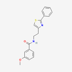 molecular formula C19H18N2O2S B2592404 3-methoxy-N-[2-(2-phenyl-1,3-thiazol-4-yl)ethyl]benzamide CAS No. 863512-96-3