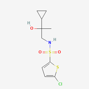 molecular formula C10H14ClNO3S2 B2592408 5-chloro-N-(2-cyclopropyl-2-hydroxypropyl)thiophene-2-sulfonamide CAS No. 1286726-72-4