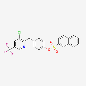 4-{[3-Chloro-5-(trifluoromethyl)-2-pyridinyl]methyl}phenyl 2-naphthalenesulfonate