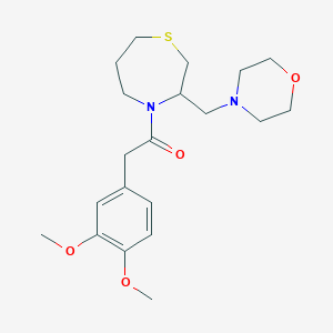 2-(3,4-Dimethoxyphenyl)-1-(3-(morpholinomethyl)-1,4-thiazepan-4-yl)ethanone