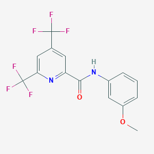 molecular formula C15H10F6N2O2 B2592416 N-(3-methoxyphenyl)-4,6-bis(trifluoromethyl)pyridine-2-carboxamide CAS No. 1092345-27-1