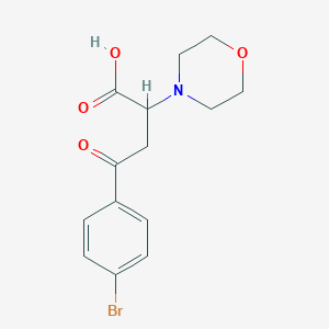 molecular formula C14H16BrNO4 B2592419 4-(4-Bromophenyl)-2-morpholino-4-oxobutanoic acid CAS No. 35046-27-6