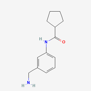 molecular formula C13H18N2O B2592420 N-[3-(氨基甲基)苯基]环戊烷甲酰胺 CAS No. 926263-60-7