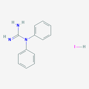 molecular formula C13H14IN3 B2592428 1,1-Diphenylguanidine;hydroiodide CAS No. 2361775-33-7