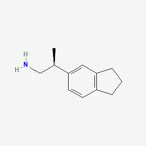 B2592431 (2S)-2-(2,3-Dihydro-1H-inden-5-yl)propan-1-amine CAS No. 2248200-90-8