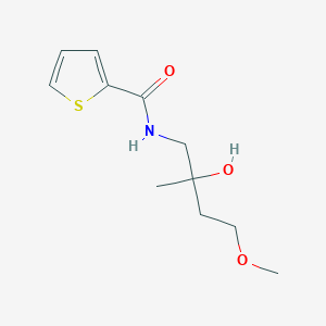 molecular formula C11H17NO3S B2592433 N-(2-羟基-4-甲氧基-2-甲基丁基)噻吩-2-甲酰胺 CAS No. 1703016-19-6