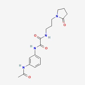 molecular formula C17H22N4O4 B2592440 N'-(3-乙酰氨基苯基)-N-[3-(2-氧代吡咯烷-1-基)丙基]草酰胺 CAS No. 899748-55-1