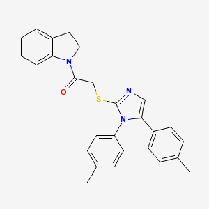 2-((1,5-di-p-tolyl-1H-imidazol-2-yl)thio)-1-(indolin-1-yl)ethanone