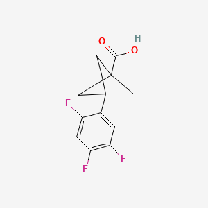 molecular formula C12H9F3O2 B2592460 3-(2,4,5-Trifluorophenyl)bicyclo[1.1.1]pentane-1-carboxylic acid CAS No. 2287274-78-4
