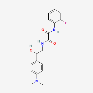 molecular formula C18H20FN3O3 B2592462 N1-(2-(4-(dimethylamino)phenyl)-2-hydroxyethyl)-N2-(2-fluorophenyl)oxalamide CAS No. 1421442-13-8