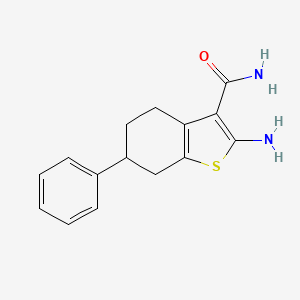 molecular formula C15H16N2OS B2592465 2-氨基-6-苯基-4,5,6,7-四氢-1-苯并噻吩-3-甲酰胺 CAS No. 937648-16-3