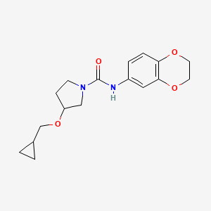 3-(cyclopropylmethoxy)-N-(2,3-dihydrobenzo[b][1,4]dioxin-6-yl)pyrrolidine-1-carboxamide