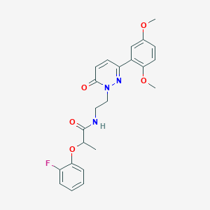 N-(2-(3-(2,5-dimethoxyphenyl)-6-oxopyridazin-1(6H)-yl)ethyl)-2-(2-fluorophenoxy)propanamide