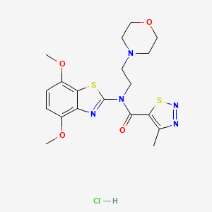 N-(4,7-dimethoxybenzo[d]thiazol-2-yl)-4-methyl-N-(2-morpholinoethyl)-1,2,3-thiadiazole-5-carboxamide hydrochloride