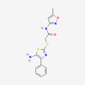 2-((5-amino-4-phenylthiazol-2-yl)thio)-N-(5-methylisoxazol-3-yl)acetamide