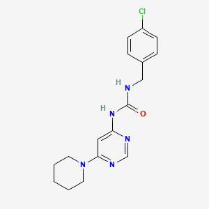 molecular formula C17H20ClN5O B2592513 1-(4-Chlorobenzyl)-3-(6-(piperidin-1-yl)pyrimidin-4-yl)urea CAS No. 1396637-23-2