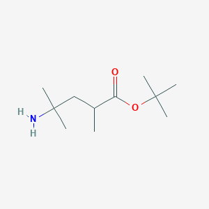 molecular formula C11H23NO2 B2592514 Tert-butyl 4-amino-2,4-dimethylpentanoate CAS No. 2248317-11-3