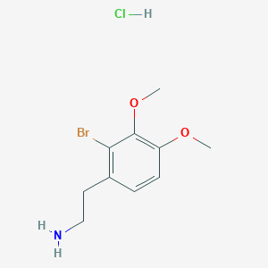 molecular formula C10H15BrClNO2 B2592516 2-(2-Bromo-3,4-dimethoxyphenyl)ethanamine;hydrochloride CAS No. 104113-73-7