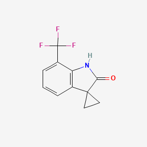molecular formula C11H8F3NO B2592522 7'-(Trifluoromethyl)spiro[cyclopropane-1,3'-indolin]-2'-one CAS No. 1360931-90-3