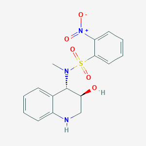 molecular formula C16H17N3O5S B2592529 N-[(3S,4S)-3-Hydroxy-1,2,3,4-tetrahydroquinolin-4-yl]-N-methyl-2-nitrobenzenesulfonamide CAS No. 2138060-22-5