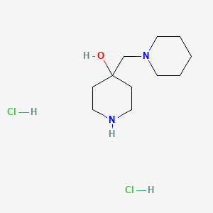 molecular formula C11H24Cl2N2O B2592532 4-(Piperidin-1-ylmethyl)piperidin-4-ol dihydrochloride CAS No. 2155854-91-2