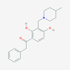 molecular formula C21H25NO3 B2592534 1-(2,4-Dihydroxy-3-((4-methylpiperidin-1-yl)methyl)phenyl)-2-phenylethanone CAS No. 1021218-50-7