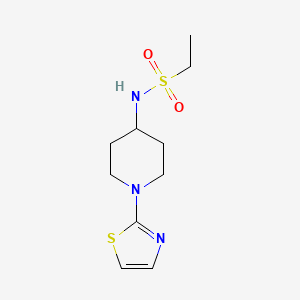 molecular formula C10H17N3O2S2 B2592536 N-(1-(thiazol-2-yl)piperidin-4-yl)ethanesulfonamide CAS No. 1448045-03-1