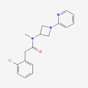 molecular formula C17H18ClN3O B2592537 2-(2-Chlorophenyl)-N-methyl-N-(1-pyridin-2-ylazetidin-3-yl)acetamide CAS No. 2415487-44-2