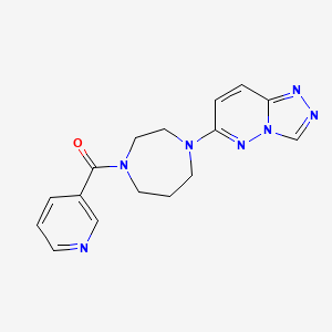 molecular formula C16H17N7O B2592549 (4-([1,2,4]Triazolo[4,3-b]pyridazin-6-yl)-1,4-diazepan-1-yl)(pyridin-3-yl)methanone CAS No. 2309190-61-0