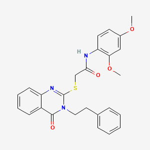 N-(2,4-dimethoxyphenyl)-2-((4-oxo-3-phenethyl-3,4-dihydroquinazolin-2-yl)thio)acetamide