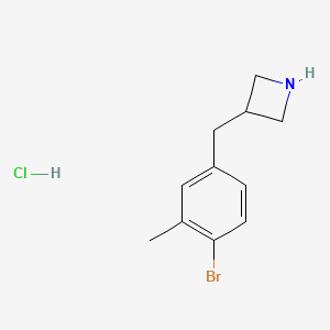 molecular formula C11H15BrClN B2592590 3-[(4-Bromo-3-methylphenyl)methyl]azetidine;hydrochloride CAS No. 2470438-90-3