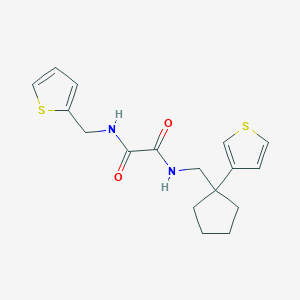 molecular formula C17H20N2O2S2 B2592598 N1-(Thiophen-2-ylmethyl)-N2-((1-(Thiophen-3-yl)cyclopentyl)methyl)oxalamid CAS No. 2034518-61-9