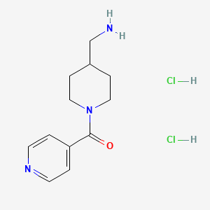 molecular formula C12H19Cl2N3O B2592609 [4-(Aminomethyl)piperidin-1-yl](pyridin-4-yl)methanone dihydrochloride CAS No. 1286265-79-9