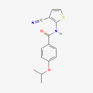 molecular formula C15H14N2O2S B2592612 N-(3-氰基噻吩-2-基)-4-异丙氧基苯甲酰胺 CAS No. 865546-21-0