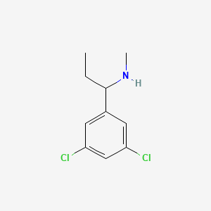 molecular formula C10H13Cl2N B2592629 [1-(3,5-Dichlorophenyl)propyl](methyl)amine CAS No. 1603090-14-7