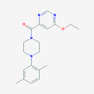 molecular formula C19H24N4O2 B2592631 (4-(2,5-二甲苯基)哌嗪-1-基)(6-乙氧基嘧啶-4-基)甲酮 CAS No. 2034634-46-1