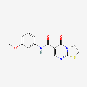 molecular formula C14H13N3O3S B2592635 N-(3-甲氧基苯基)-5-氧代-3,5-二氢-2H-噻唑并[3,2-a]嘧啶-6-甲酰胺 CAS No. 443329-44-0