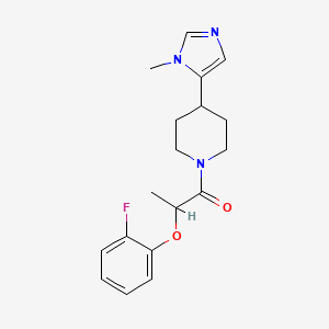 2-(2-Fluorophenoxy)-1-[4-(3-methylimidazol-4-yl)piperidin-1-yl]propan-1-one
