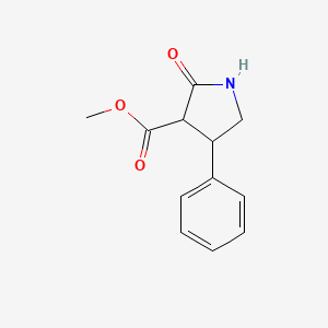 molecular formula C12H13NO3 B2592643 Methyl 2-oxo-4-phenylpyrrolidine-3-carboxylate CAS No. 55790-17-5