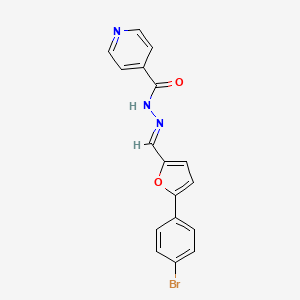 molecular formula C17H12BrN3O2 B2592646 (E)-N'-((5-(4-bromophenyl)furan-2-yl)methylene)isonicotinohydrazide CAS No. 327082-87-1